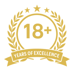18+ Years of Excellence Badge